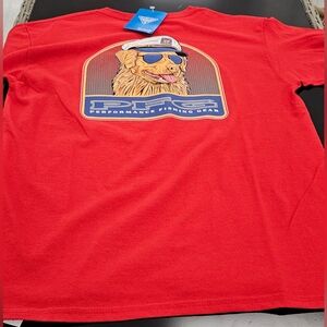 Columbia Red Short Sleeve Tee with Dog Graphic